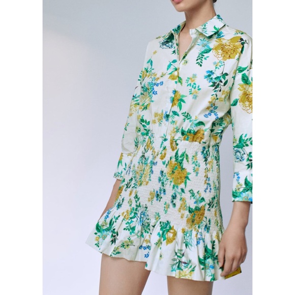 ZARA FLORAL PRINT DRESS - Picture 13 of 16
